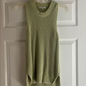 Madewell Light Green Knit Sleeveless Top